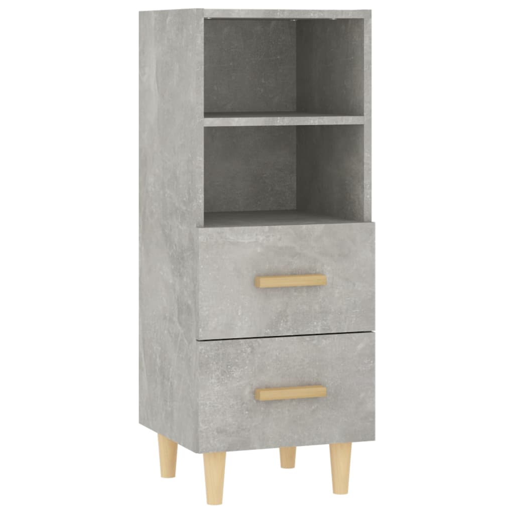 Dressoir 34,5x34x90 cm bewerkt hout betongrijs is nu te koop bij PeponiXL, paradijselijk wonen!