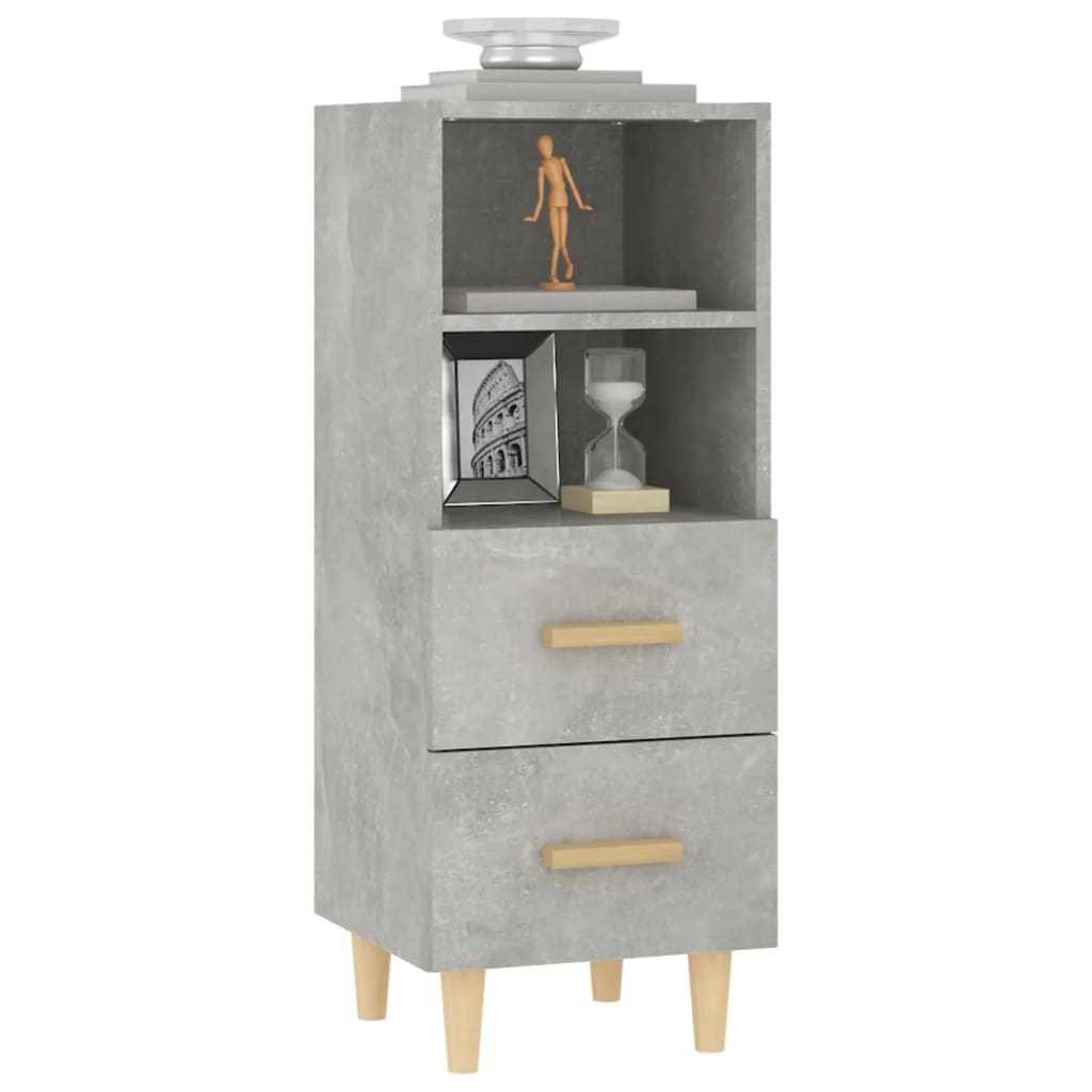 Dressoir 34,5x34x90 cm bewerkt hout betongrijs is nu te koop bij PeponiXL, paradijselijk wonen!