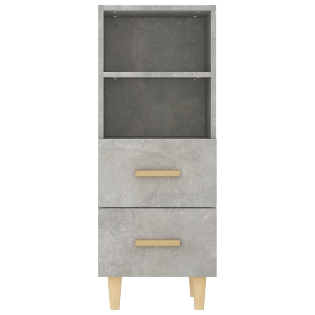 Dressoir 34,5x34x90 cm bewerkt hout betongrijs is nu te koop bij PeponiXL, paradijselijk wonen!