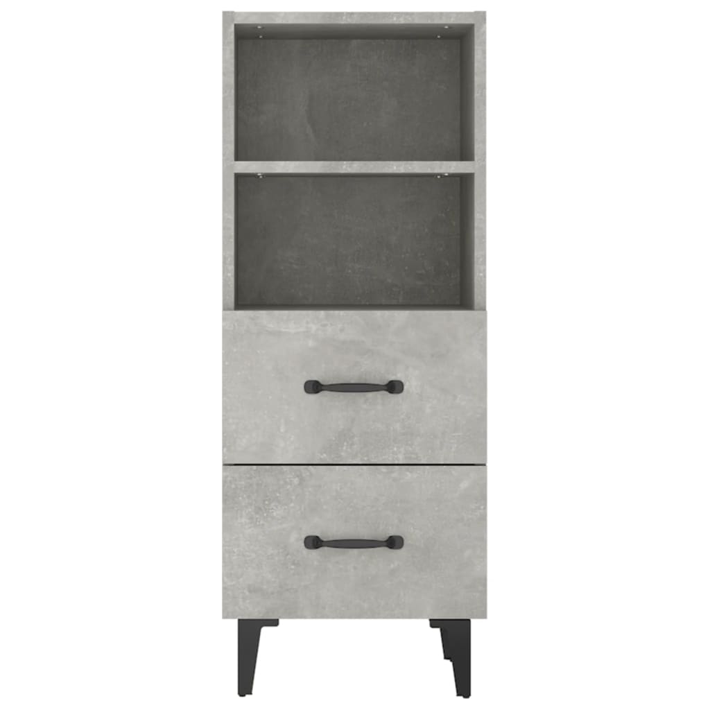 Dressoir 34,5x34x90 cm bewerkt hout betongrijs is nu te koop bij PeponiXL, paradijselijk wonen!