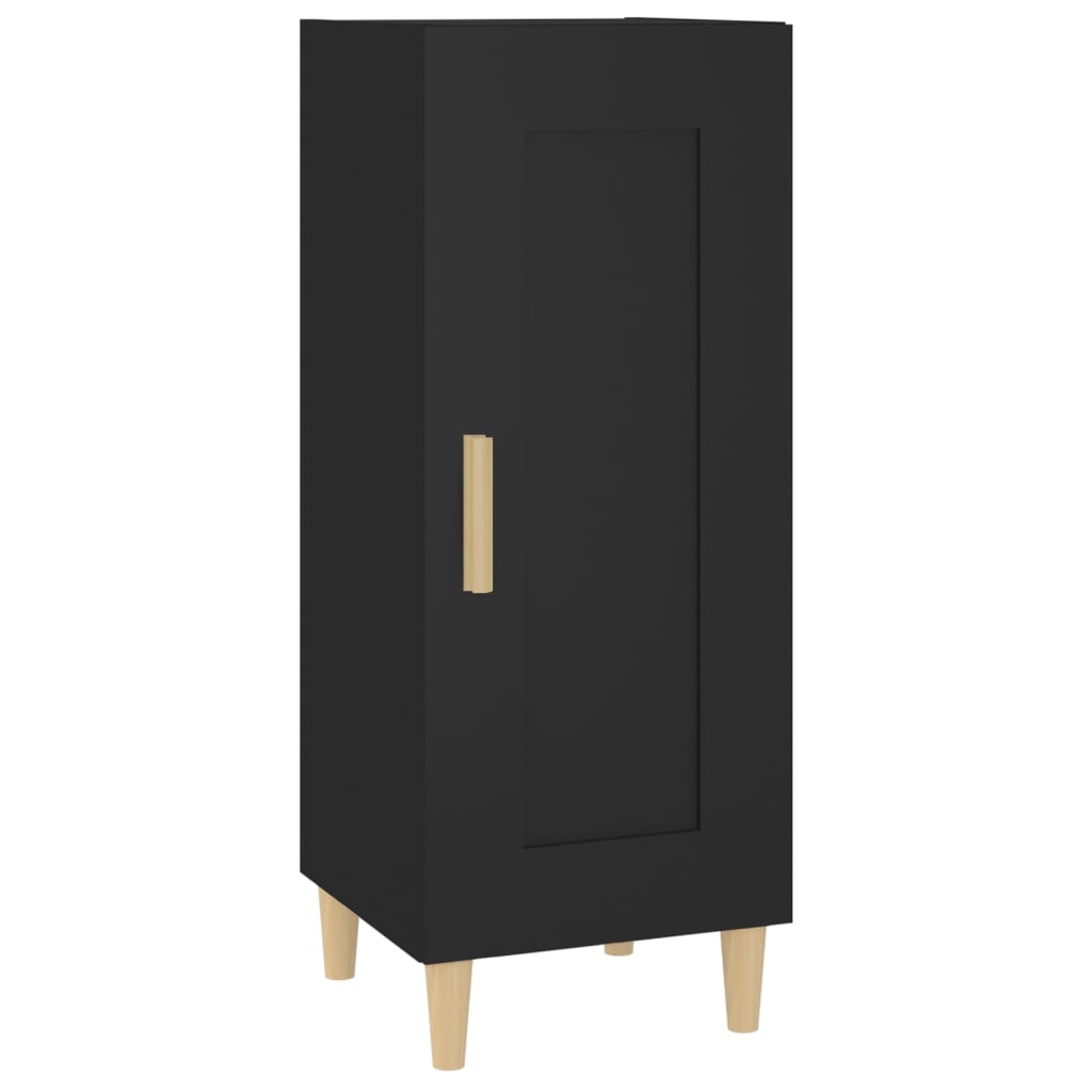 Dressoir 34,5x34x90 cm bewerkt hout zwart is nu te koop bij PeponiXL, paradijselijk wonen!