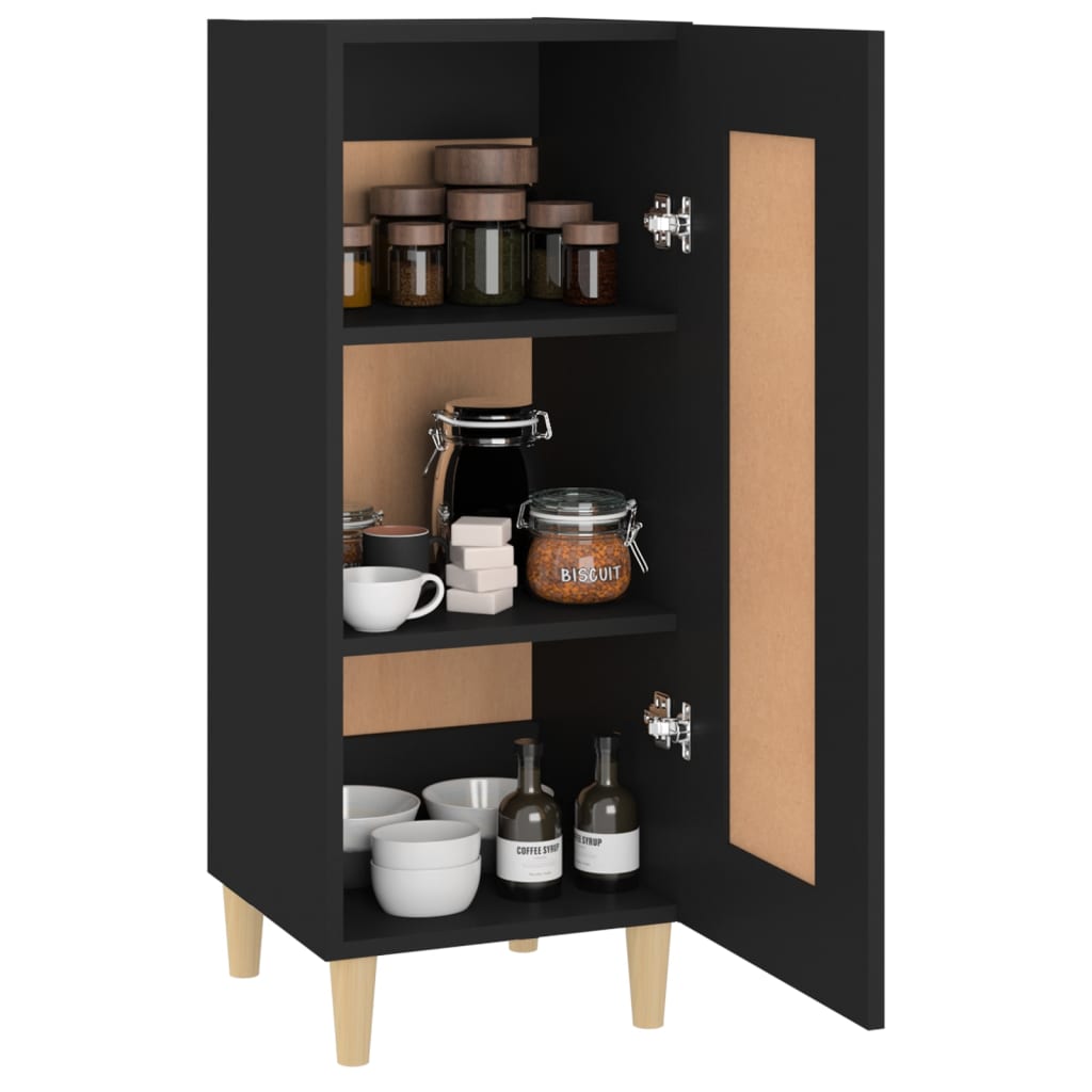 Dressoir 34,5x34x90 cm bewerkt hout zwart is nu te koop bij PeponiXL, paradijselijk wonen!