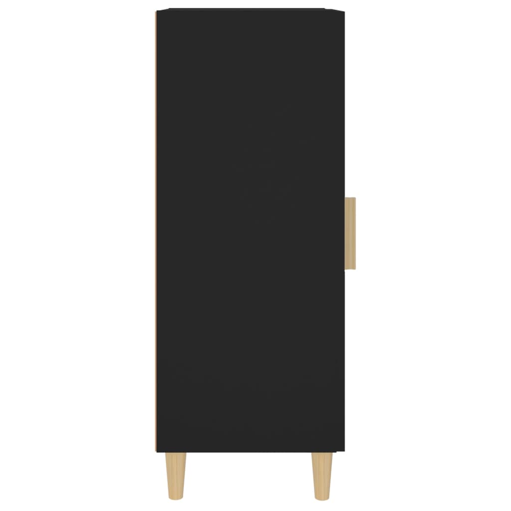 Dressoir 34,5x34x90 cm bewerkt hout zwart is nu te koop bij PeponiXL, paradijselijk wonen!