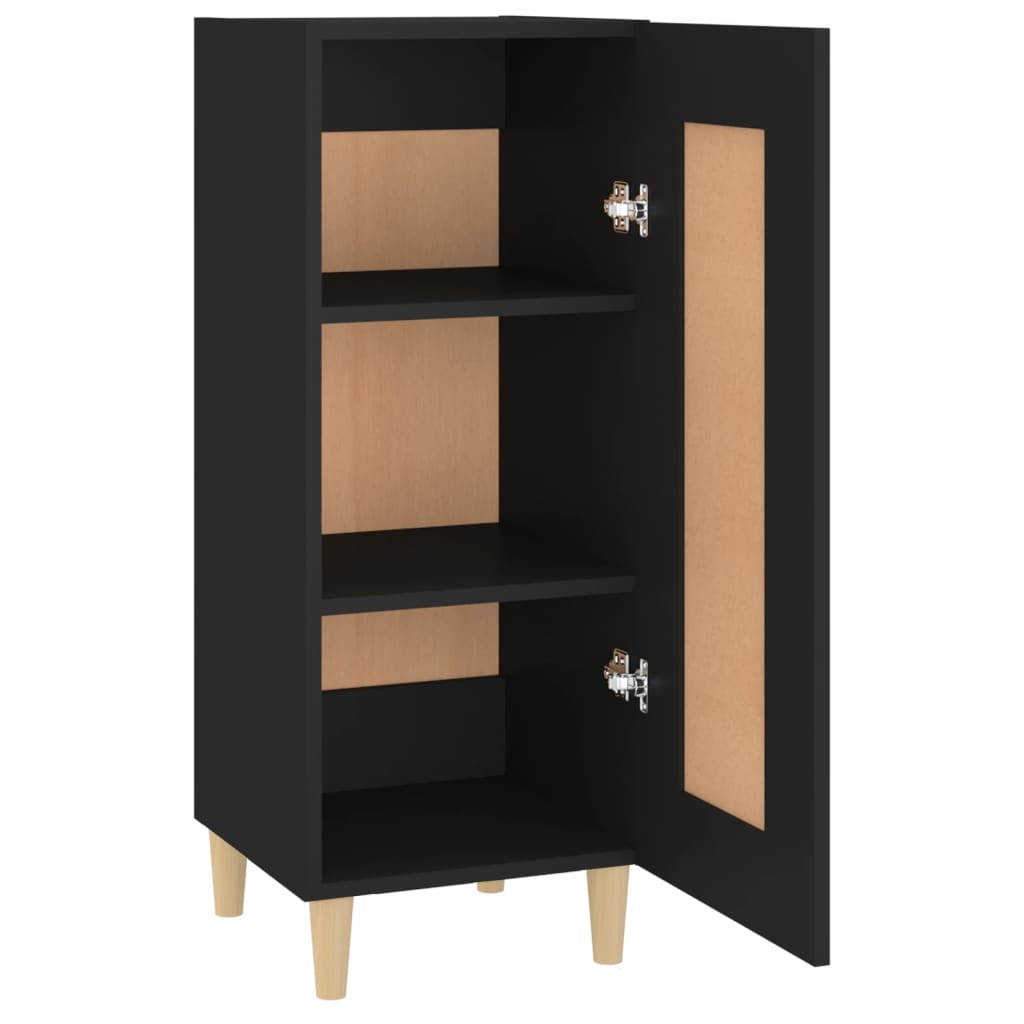 Dressoir 34,5x34x90 cm bewerkt hout zwart is nu te koop bij PeponiXL, paradijselijk wonen!
