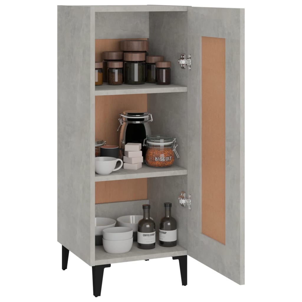 Dressoir 34,5x34x90 cm bewerkt hout betongrijs is nu te koop bij PeponiXL, paradijselijk wonen!