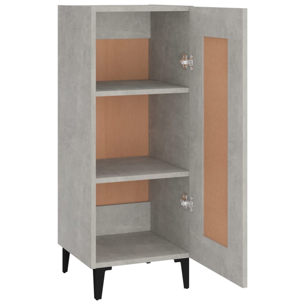 Dressoir 34,5x34x90 cm bewerkt hout betongrijs is nu te koop bij PeponiXL, paradijselijk wonen!