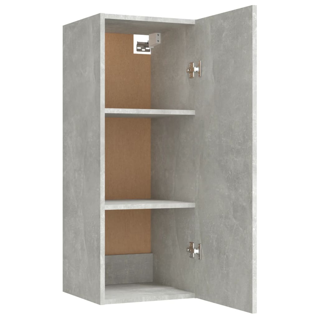 Wandkast 34,5x34x90 cm bewerkt hout betongrijs is nu te koop bij PeponiXL, paradijselijk wonen!