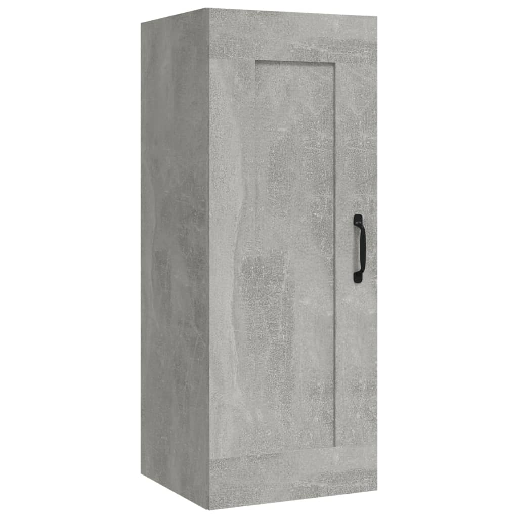 Hangkast 35x34x90 cm bewerkt hout betongrijs is nu te koop bij PeponiXL, paradijselijk wonen!