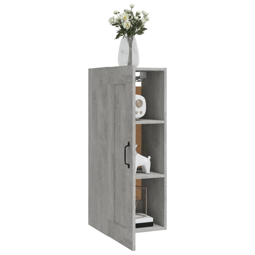 Hangkast 35x34x90 cm bewerkt hout betongrijs is nu te koop bij PeponiXL, paradijselijk wonen!