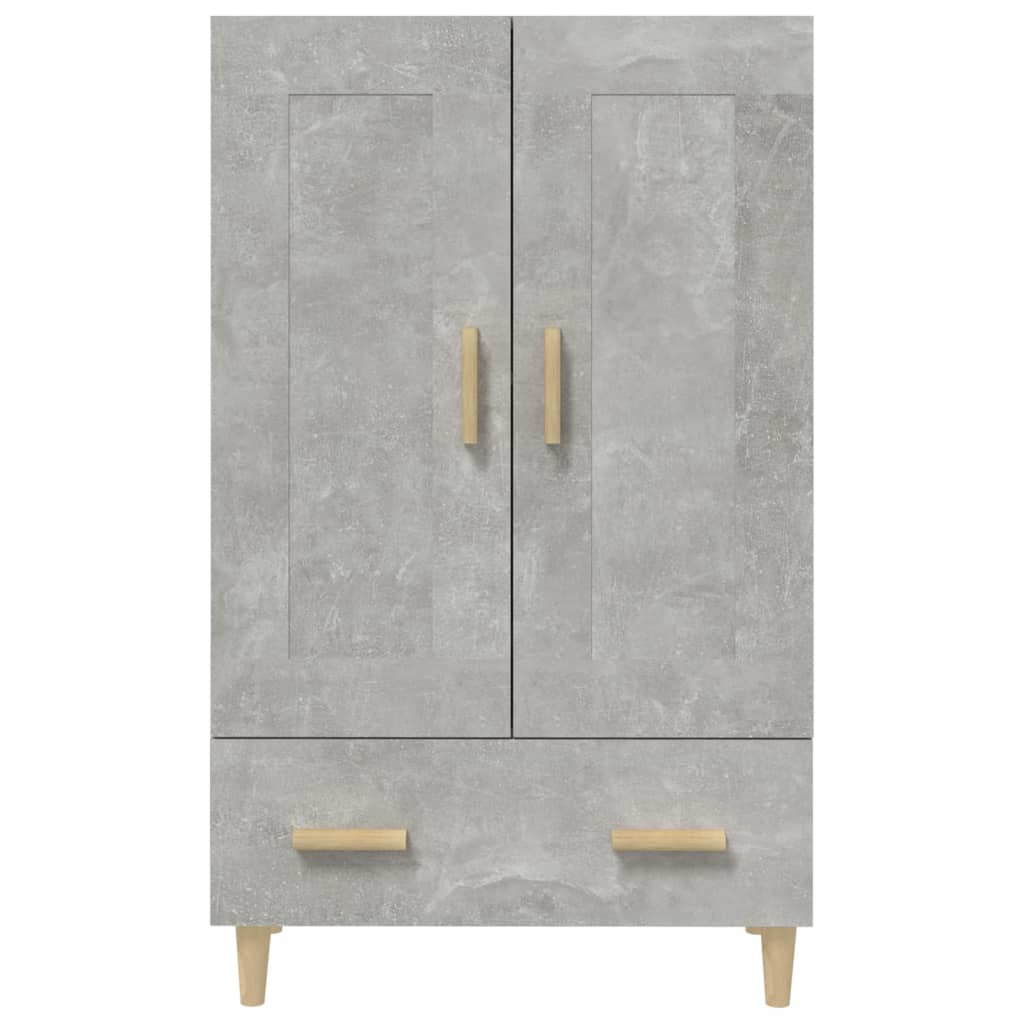 Hoge kast 70x31x115 cm bewerkt hout betongrijs is nu te koop bij PeponiXL, paradijselijk wonen!