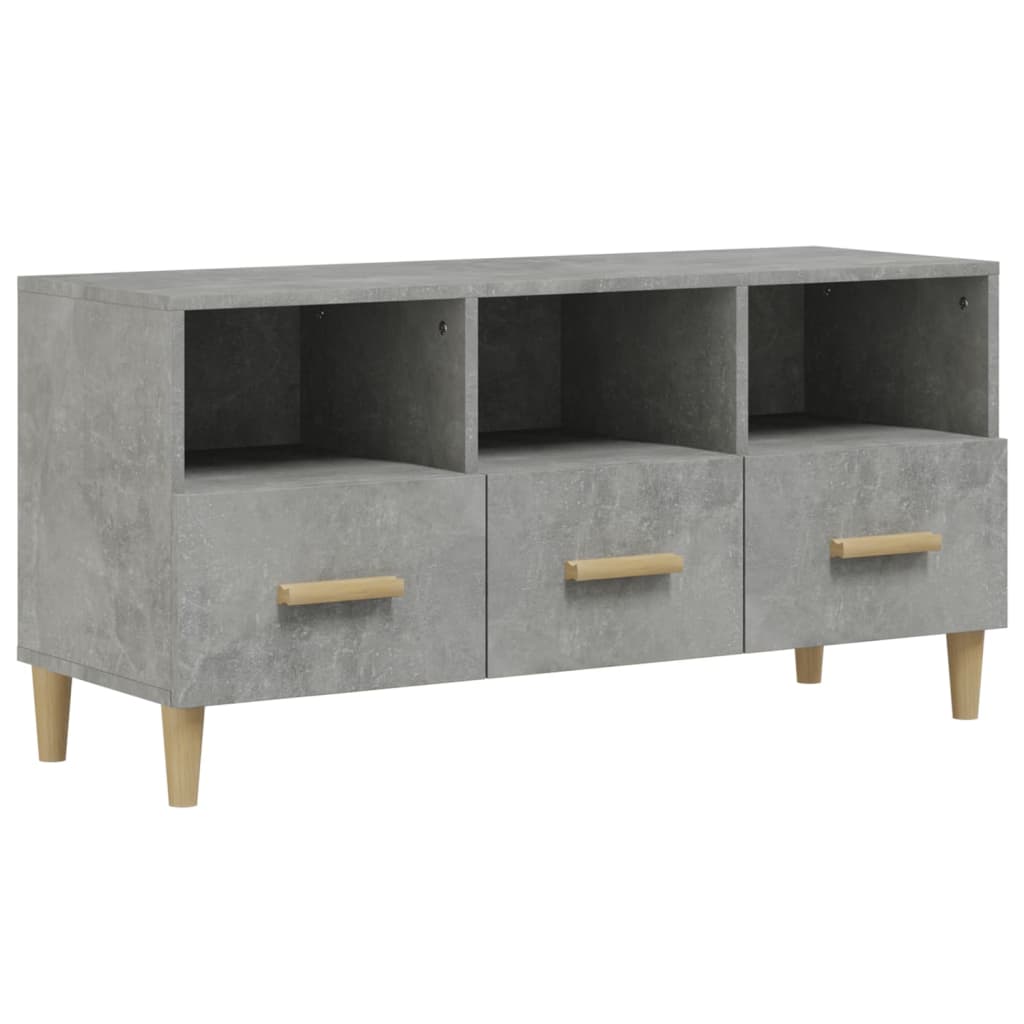 Tv-meubel 102x36x50 cm bewerkt hout betongrijs is nu te koop bij PeponiXL, paradijselijk wonen!