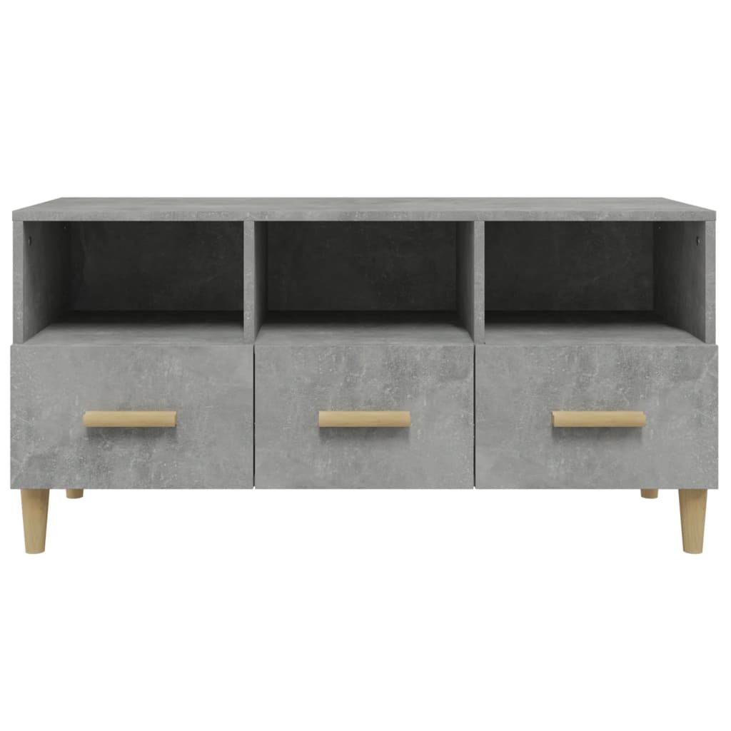 Tv-meubel 102x36x50 cm bewerkt hout betongrijs is nu te koop bij PeponiXL, paradijselijk wonen!