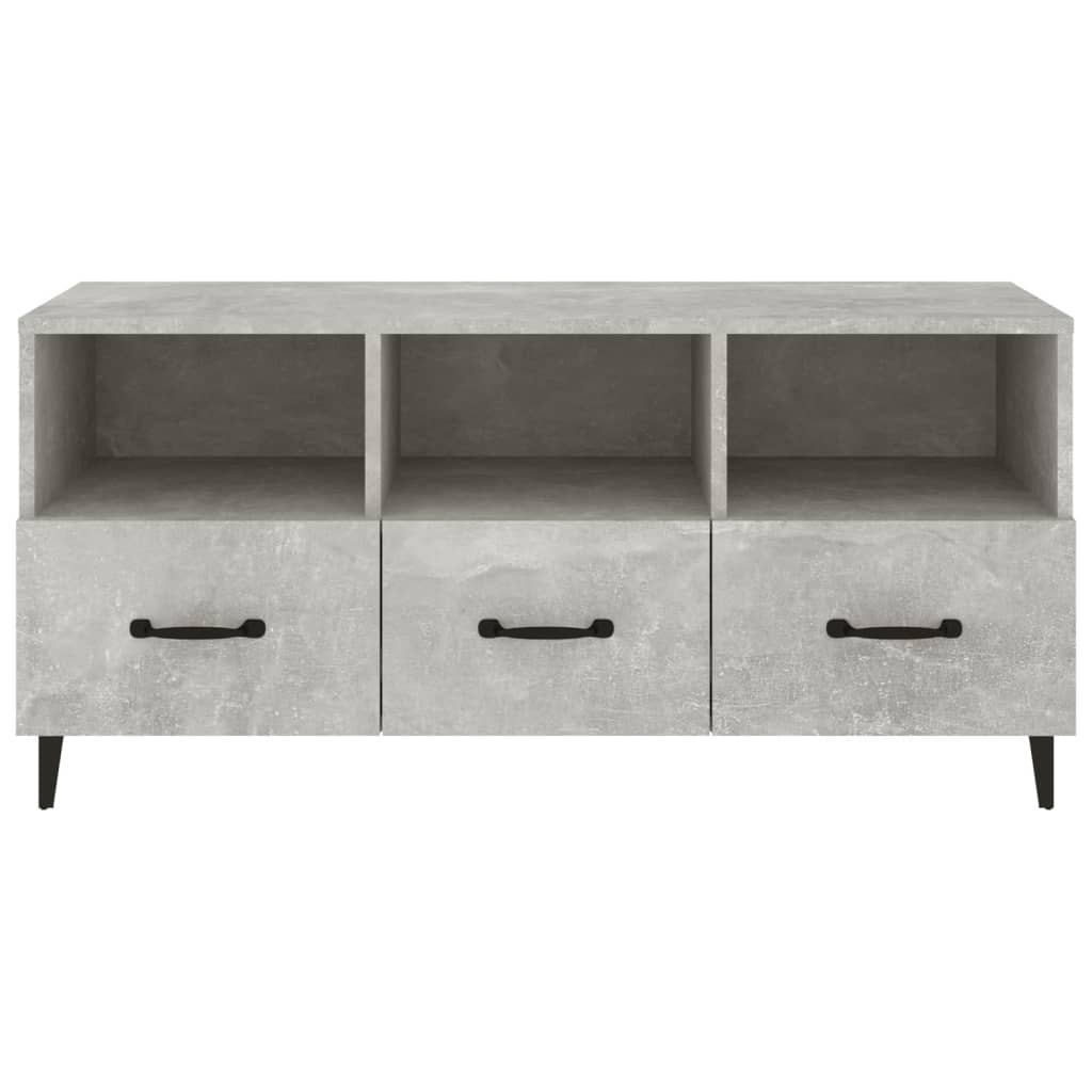 Tv-meubel 102x35x50 cm bewerkt hout betongrijs is nu te koop bij PeponiXL, paradijselijk wonen!
