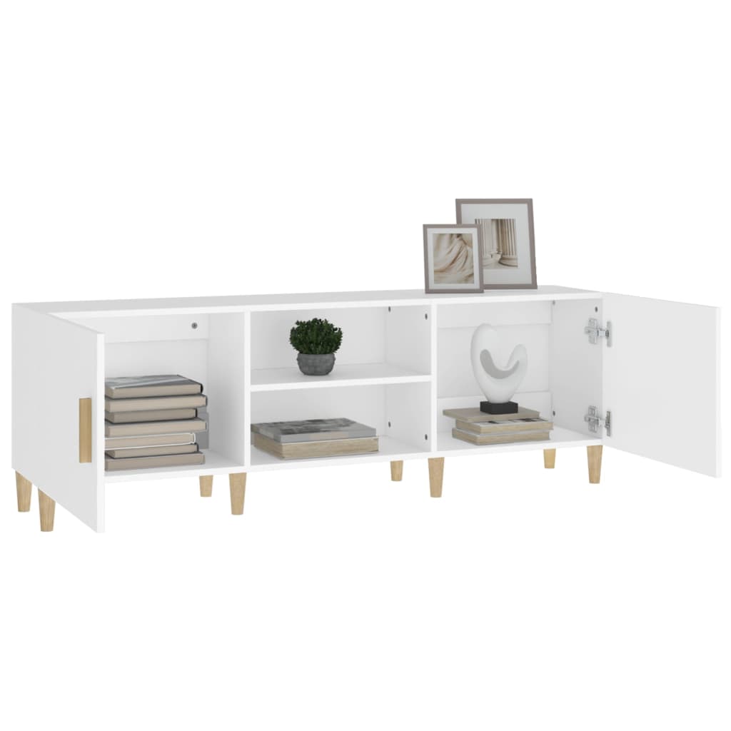 Tv-meubel 150x30x50 cm bewerkt hout wit is nu te koop bij PeponiXL, paradijselijk wonen!