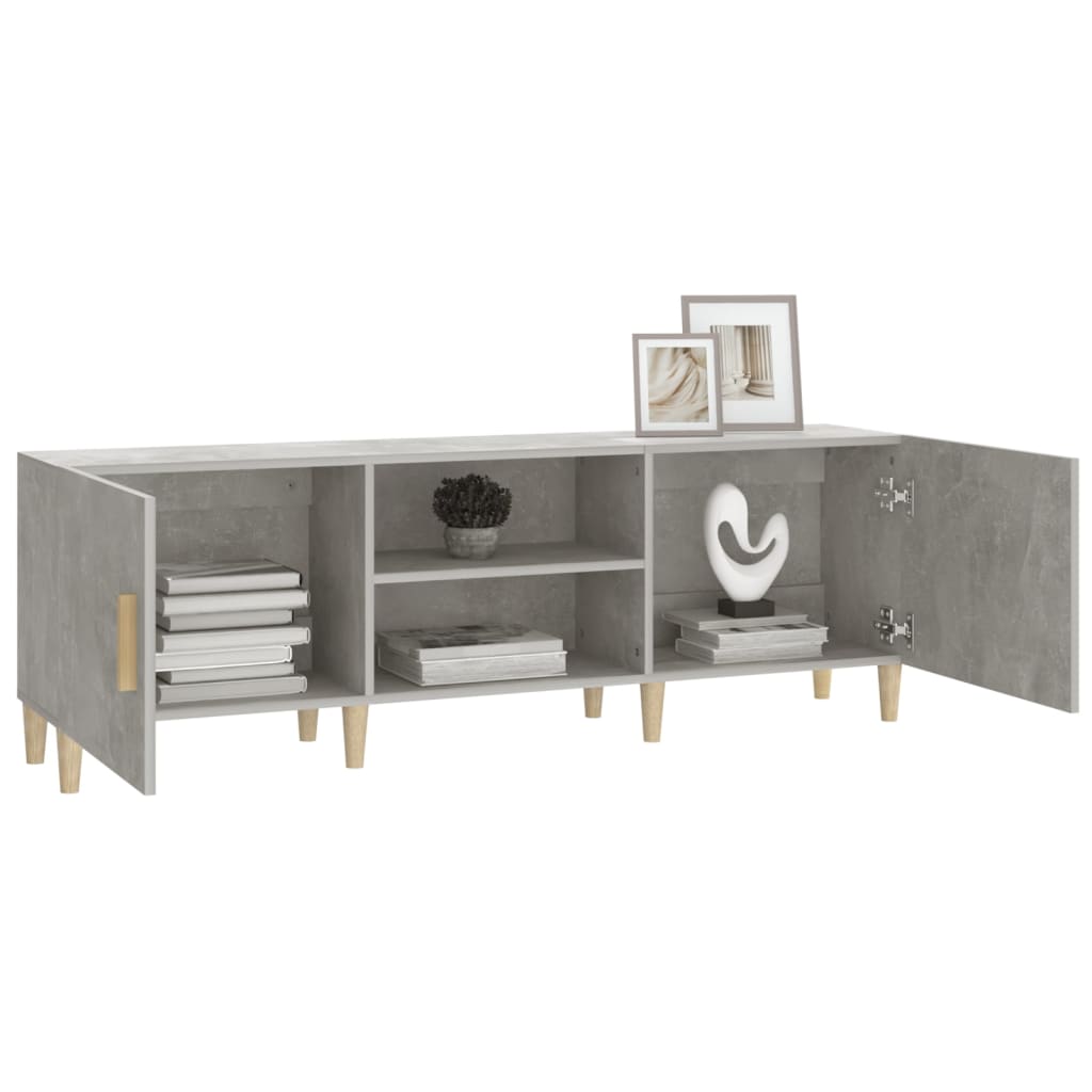 Tv-meubel 150x30x50 cm bewerkt hout betongrijs is nu te koop bij PeponiXL, paradijselijk wonen!