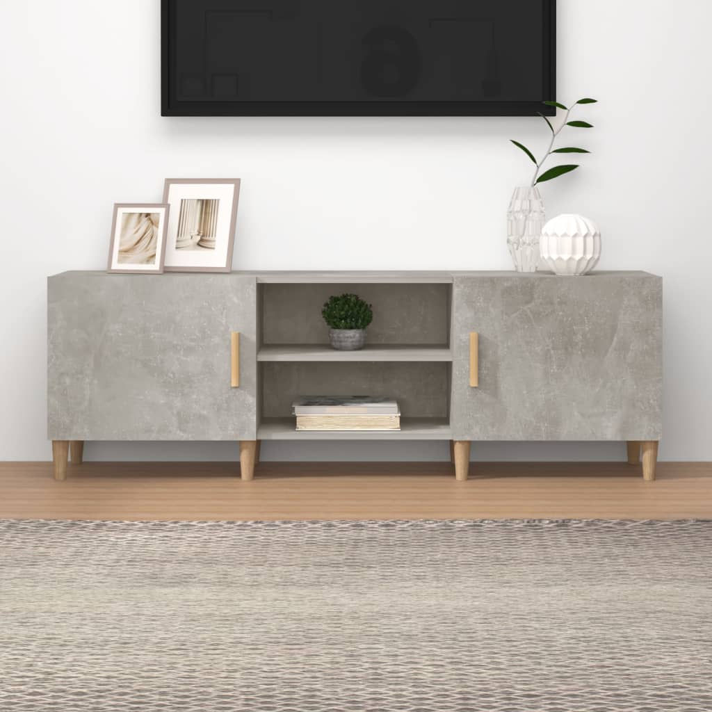 Tv-meubel 150x30x50 cm bewerkt hout betongrijs is nu te koop bij PeponiXL, paradijselijk wonen!
