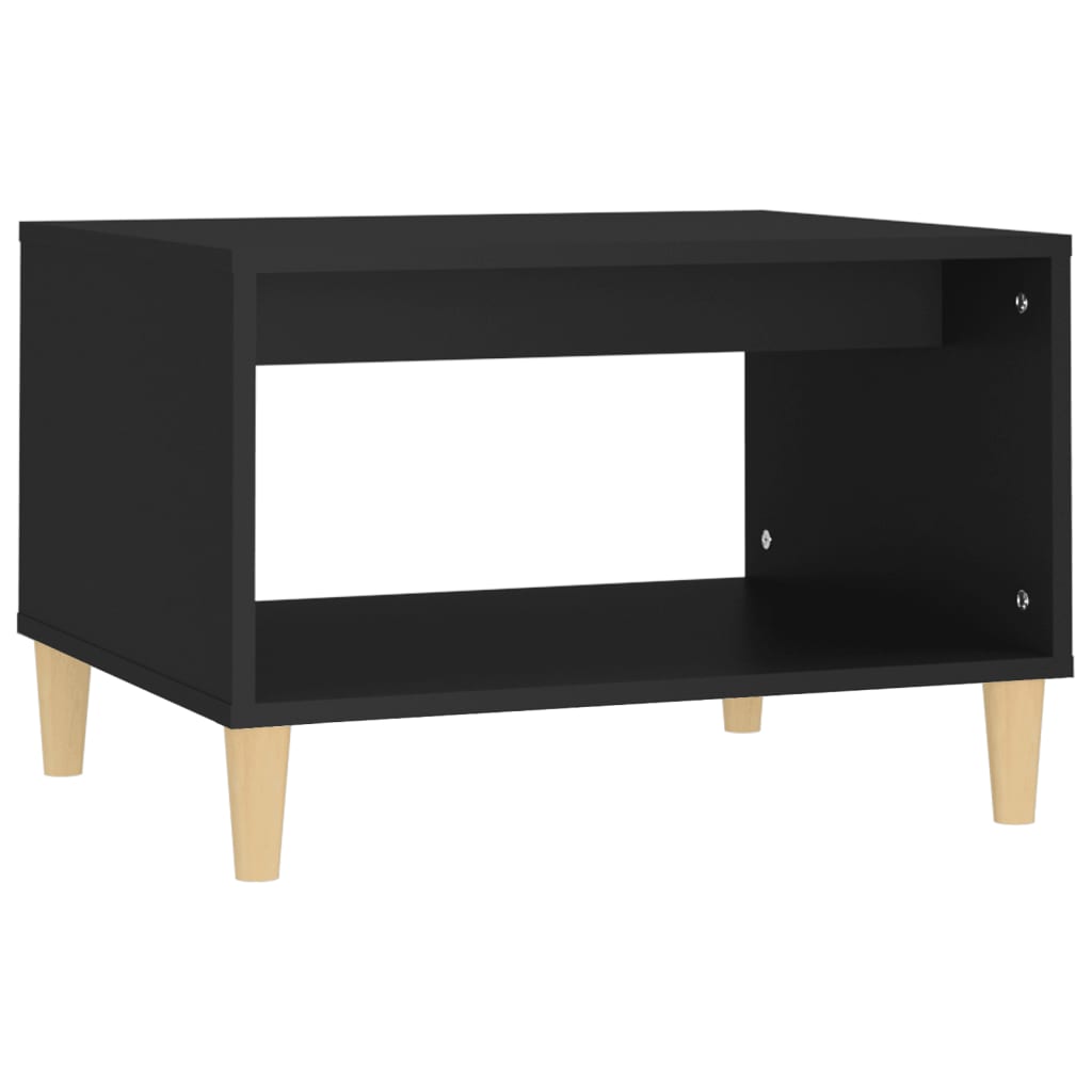 Salontafel 60x50x40 cm bewerkt hout zwart is nu te koop bij PeponiXL, paradijselijk wonen!