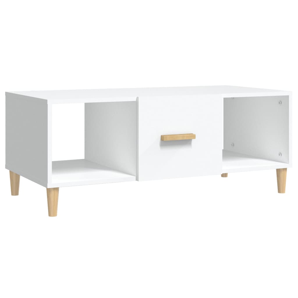 Salontafel 102x50x40 cm bewerkt hout wit is nu te koop bij PeponiXL, paradijselijk wonen!