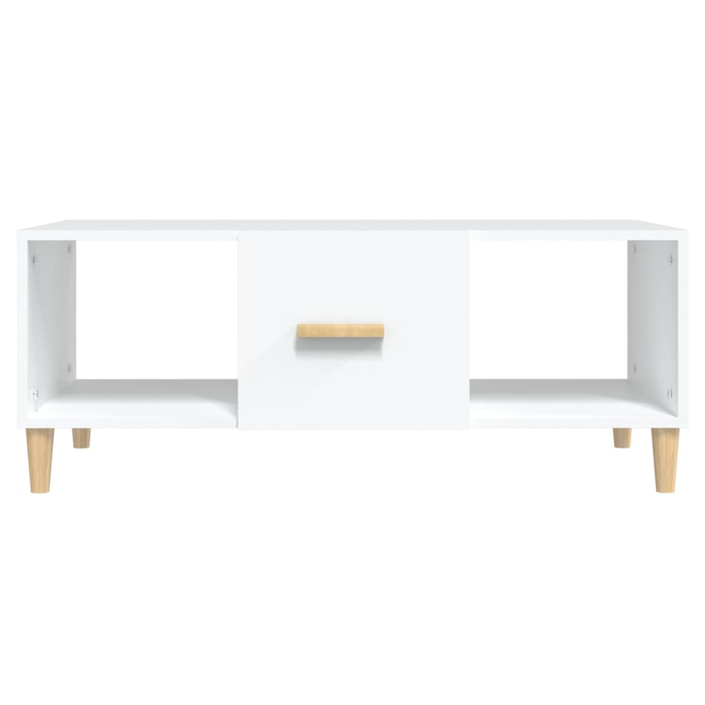 Salontafel 102x50x40 cm bewerkt hout wit is nu te koop bij PeponiXL, paradijselijk wonen!
