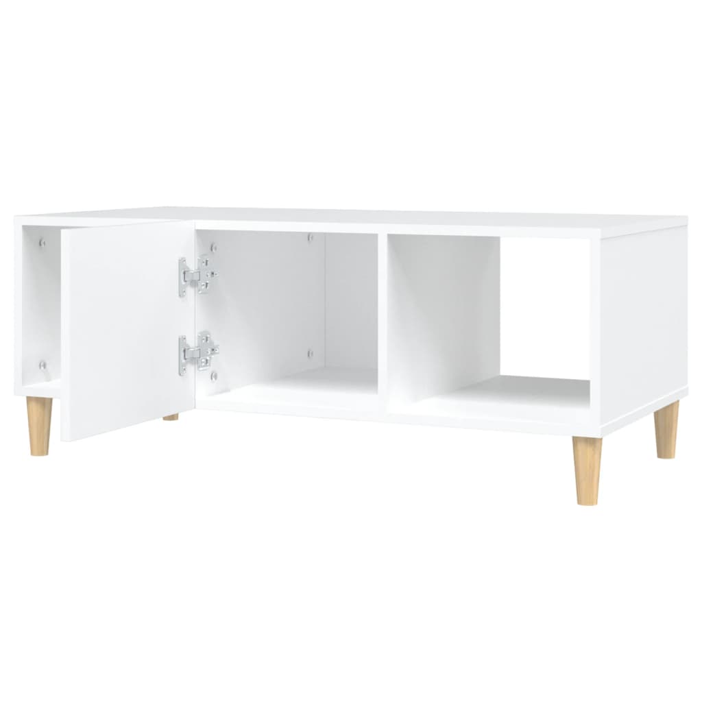 Salontafel 102x50x40 cm bewerkt hout wit is nu te koop bij PeponiXL, paradijselijk wonen!
