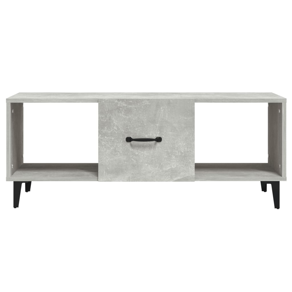 Salontafel 102x50x40 cm bewerkt hout betongrijs is nu te koop bij PeponiXL, paradijselijk wonen!