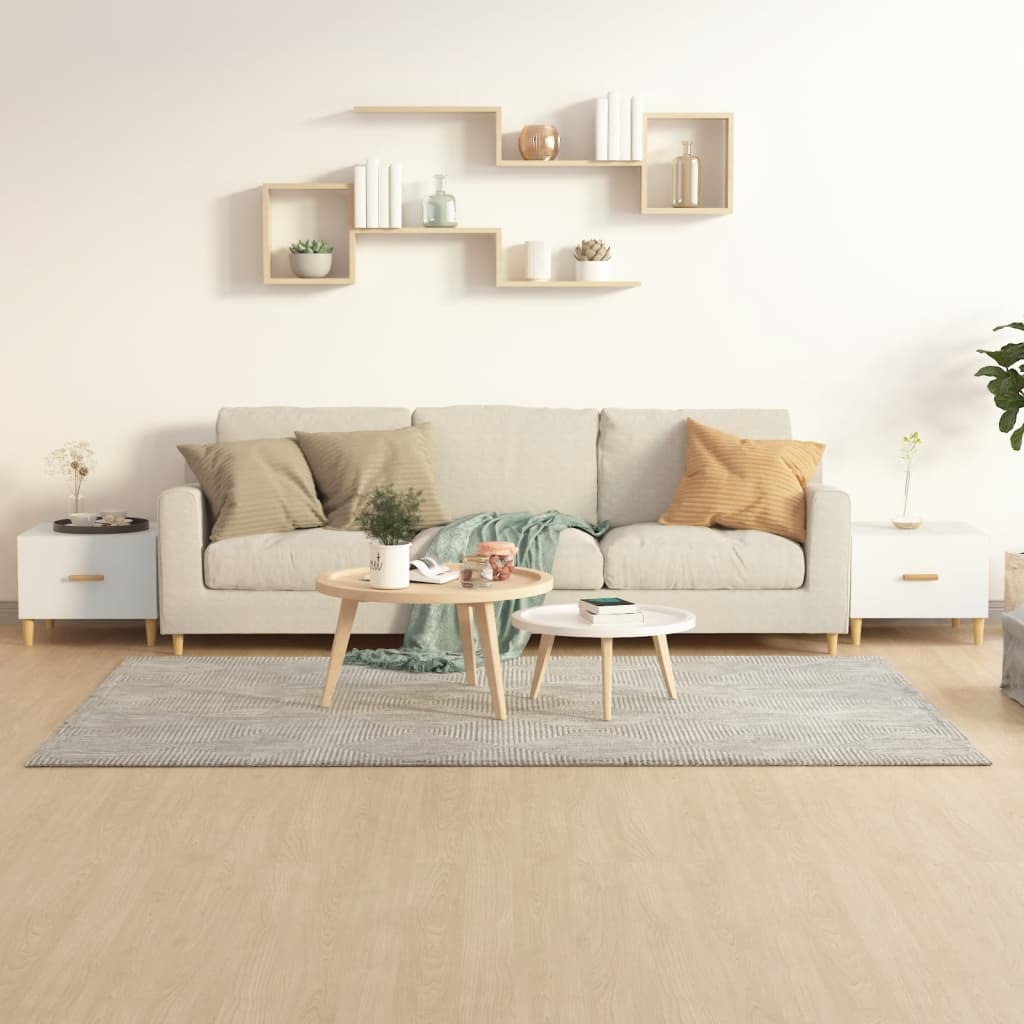 Salontafels 2 st 50x50x40 cm bewerkt hout wit is nu te koop bij PeponiXL, paradijselijk wonen!