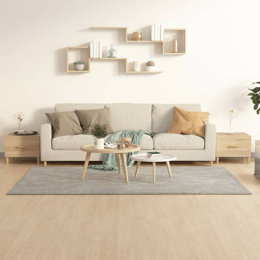 Salontafels 2 st 50x50x40 cm bewerkt hout sonoma eikenkleurig is nu te koop bij PeponiXL, paradijselijk wonen!