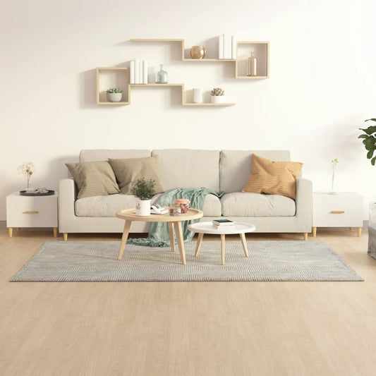 Salontafels 2 st 50x50x40 cm bewerkt hout hoogglans wit is nu te koop bij PeponiXL, paradijselijk wonen!