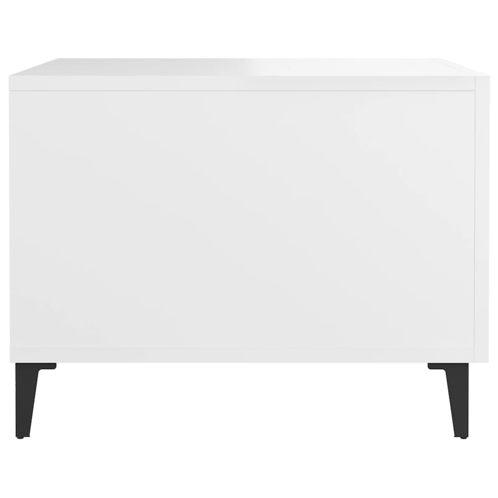 Salontafel 2 st met metalen poten 50x50x40 cm wit is nu te koop bij PeponiXL, paradijselijk wonen!