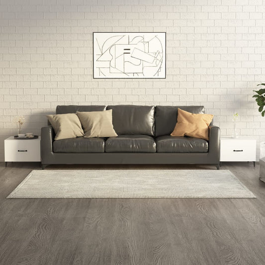 Salontafel 2 st met metalen poten 50x50x40 cm wit is nu te koop bij PeponiXL, paradijselijk wonen!