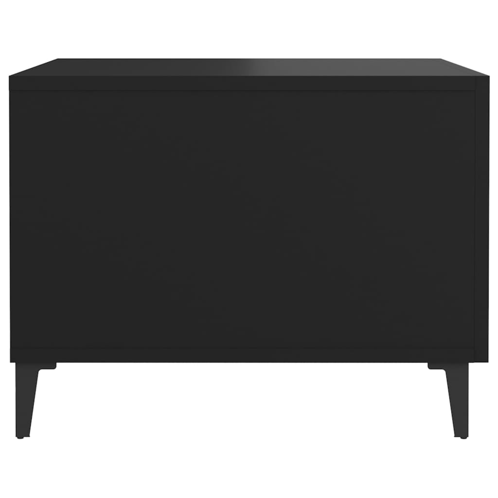 Salontafel 2 st met metalen poten 50x50x40 cm zwart is nu te koop bij PeponiXL, paradijselijk wonen!