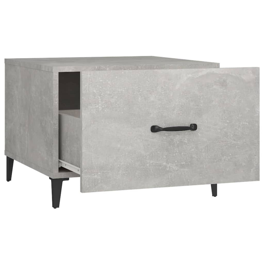 Salontafel met metalen poten 50x50x40 cm betongrijs is nu te koop bij PeponiXL, paradijselijk wonen!