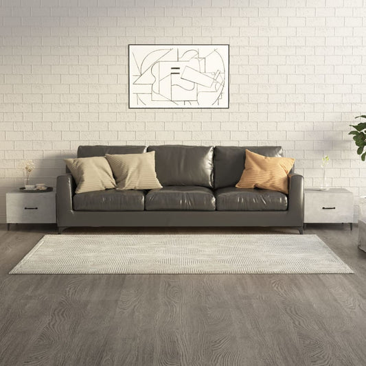 Salontafel 2 st met metalen poten 50x50x40 cm betongrijs is nu te koop bij PeponiXL, paradijselijk wonen!