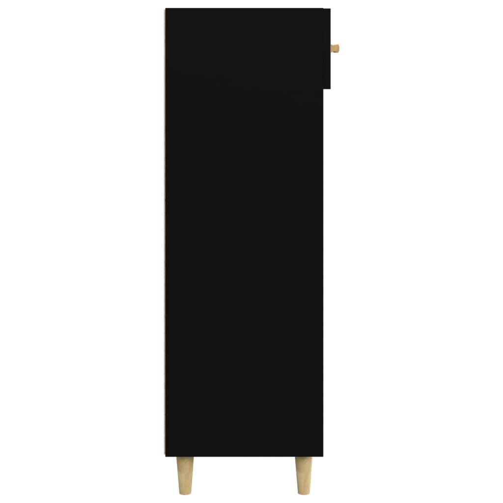 Schoenenkast 60x35x105 cm bewerkt hout zwart is nu te koop bij PeponiXL, paradijselijk wonen!
