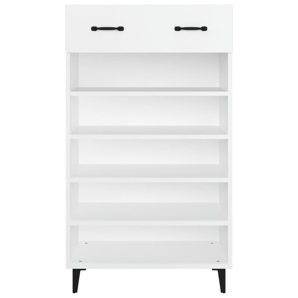Schoenenkast 60x35x105 cm bewerkt hout wit is nu te koop bij PeponiXL, paradijselijk wonen!