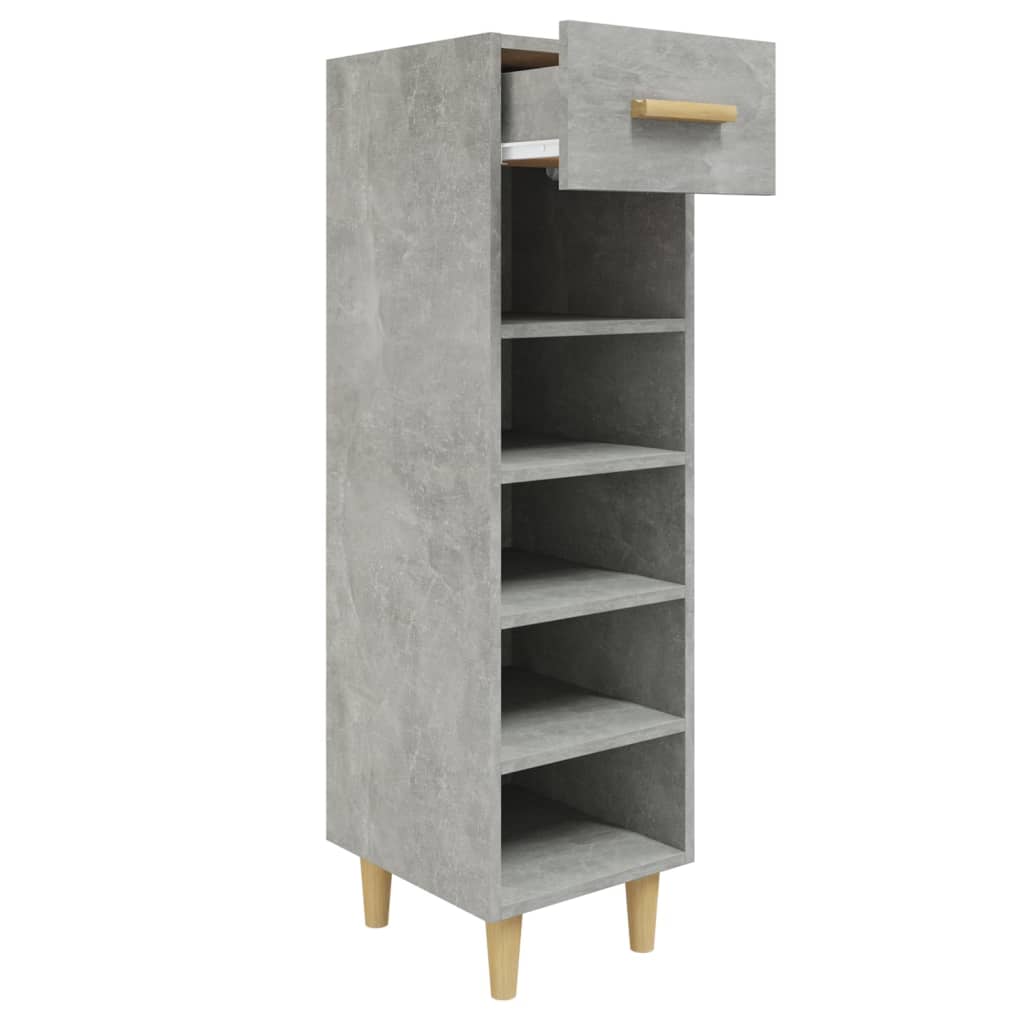Schoenenkast 30x35x105 cm bewerkt hout betongrijs is nu te koop bij PeponiXL, paradijselijk wonen!