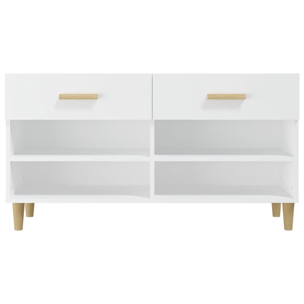 Schoenenkast 102x35x55 cm bewerkt hout wit is nu te koop bij PeponiXL, paradijselijk wonen!