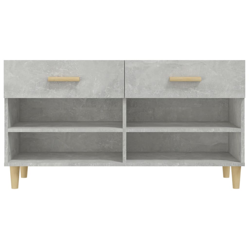 Schoenenkast 102x35x55 cm bewerkt hout betongrijs is nu te koop bij PeponiXL, paradijselijk wonen!