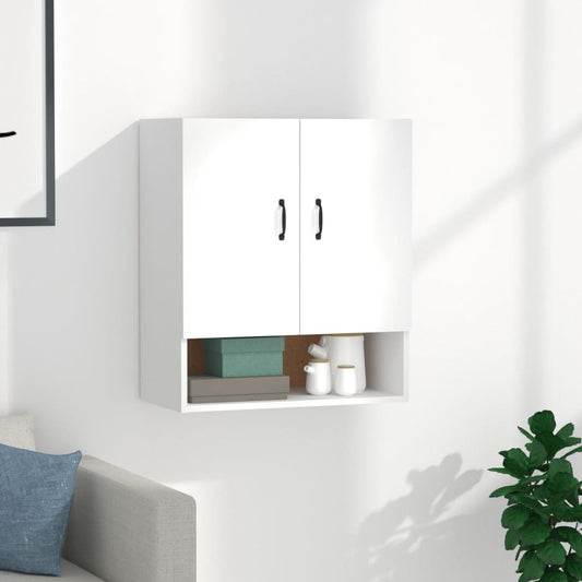 Wandkast 60x31x70 cm bewerkt hout wit is nu te koop bij PeponiXL, paradijselijk wonen!