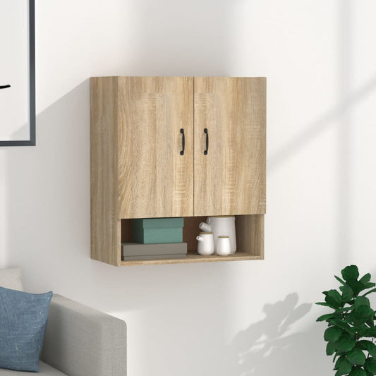 Wandkast 60x31x70 cm bewerkt hout sonoma eikenkleurig is nu te koop bij PeponiXL, paradijselijk wonen!