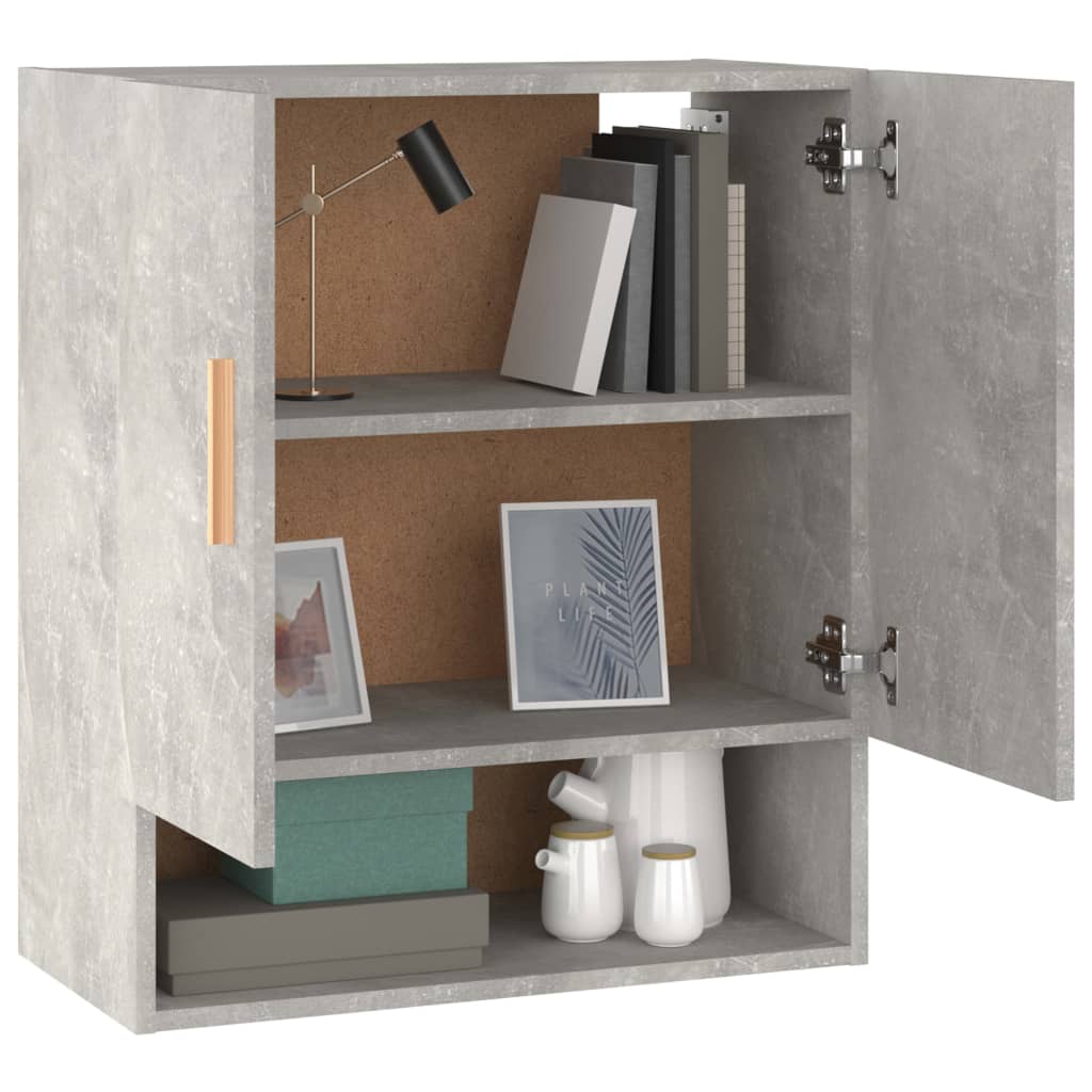 Wandkast 60x31x70 cm bewerkt hout betongrijs is nu te koop bij PeponiXL, paradijselijk wonen!
