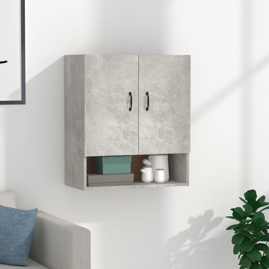 Wandkast 60x31x70 cm bewerkt hout betongrijs is nu te koop bij PeponiXL, paradijselijk wonen!
