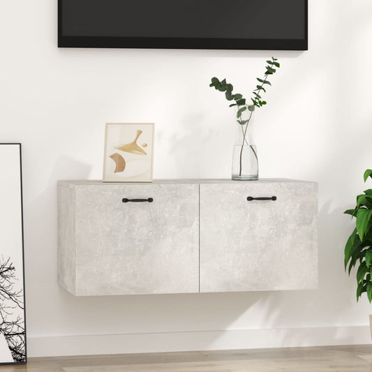 Wandkast 80x36,5x35 cm bewerkt hout betongrijs is nu te koop bij PeponiXL, paradijselijk wonen!