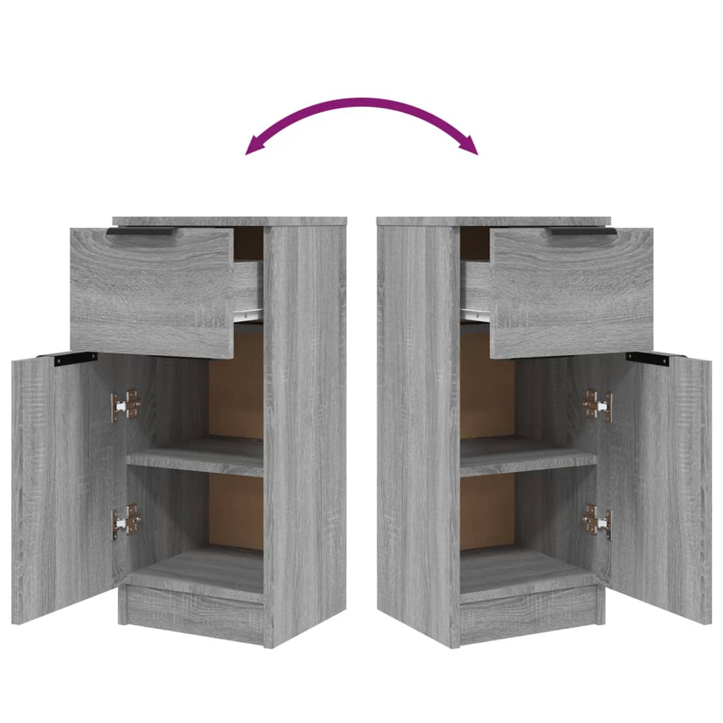 Dressoir 30x30x70 cm bewerkt hout grijs sonoma eikenkleurig is nu te koop bij PeponiXL, paradijselijk wonen!