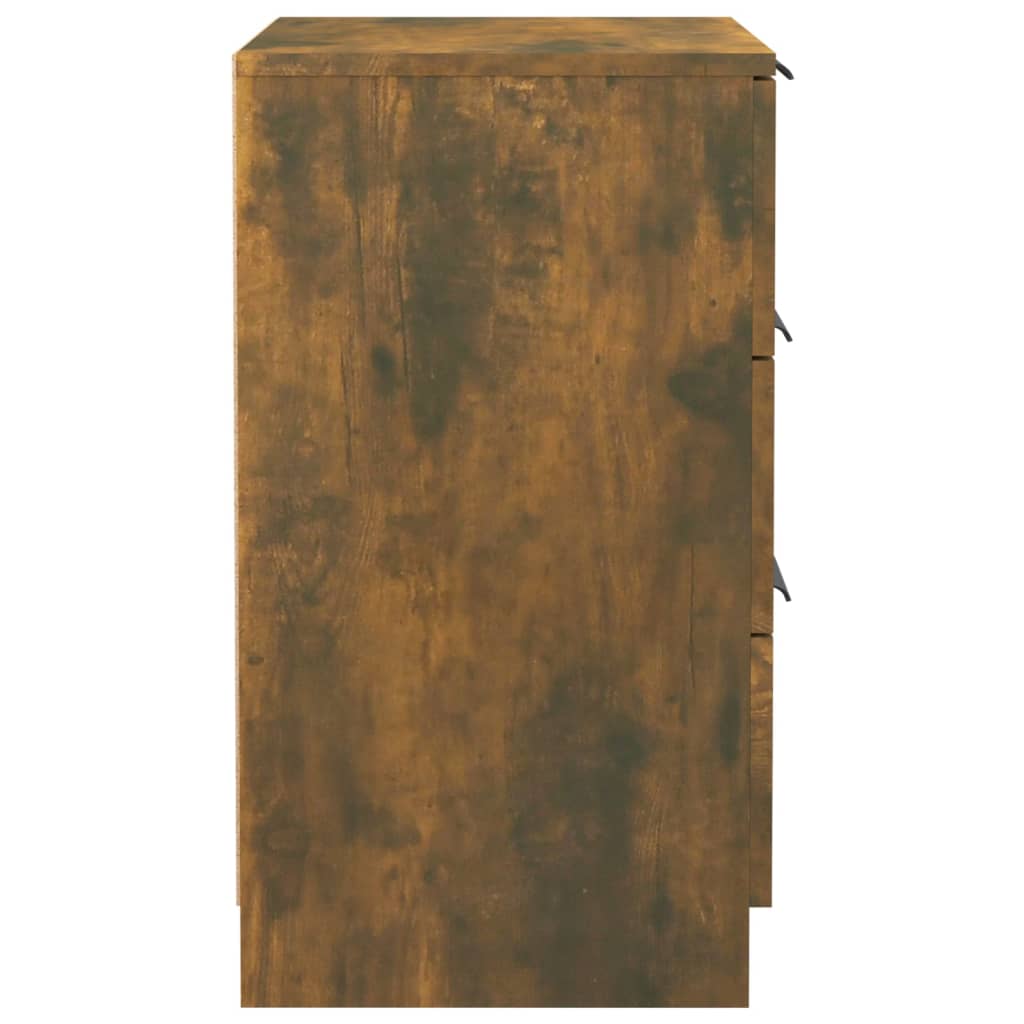 Nachtkastjes 2 st 40x36x65 cm gerookt eikenkleurig is nu te koop bij PeponiXL, paradijselijk wonen!