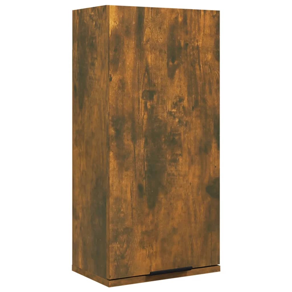 Badkamerkast wandgemonteerd 32x20x67 cm gerookt eikenkleurig is nu te koop bij PeponiXL, paradijselijk wonen!