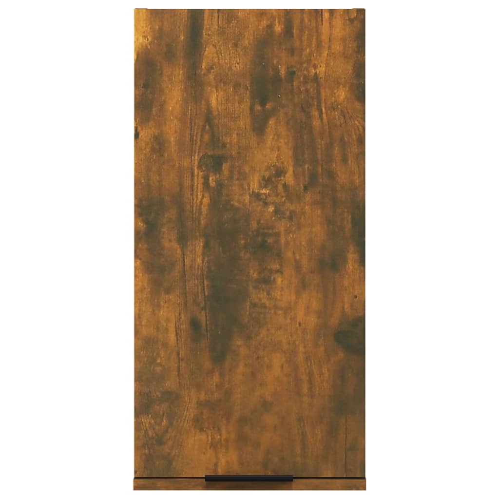 Badkamerkast wandgemonteerd 32x20x67 cm gerookt eikenkleurig is nu te koop bij PeponiXL, paradijselijk wonen!