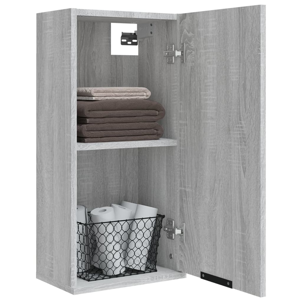 Badkamerkast wandgemonteerd 32x20x67 cm grijs sonoma eikenkleur is nu te koop bij PeponiXL, paradijselijk wonen!