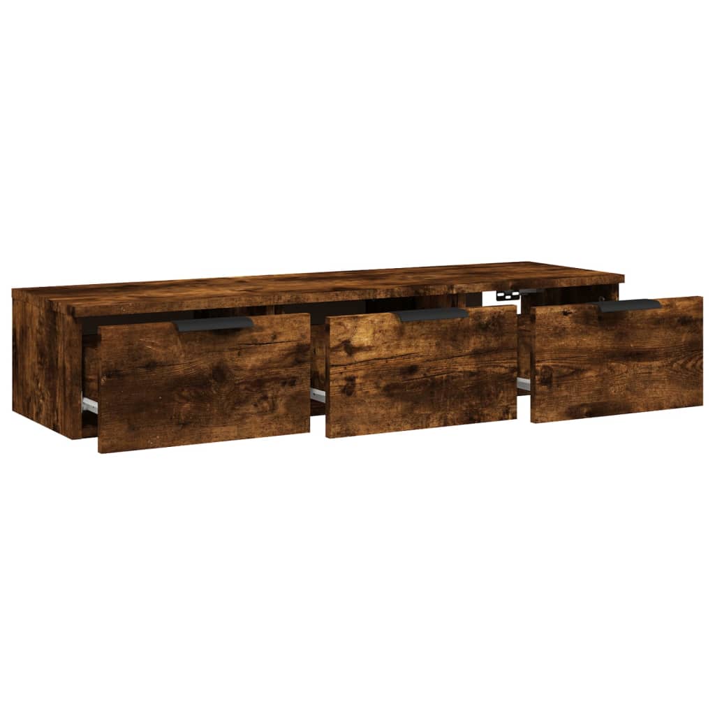 Wandkast 102x30x20 bewerkt hout gerookt eikenkleurig is nu te koop bij PeponiXL, paradijselijk wonen!