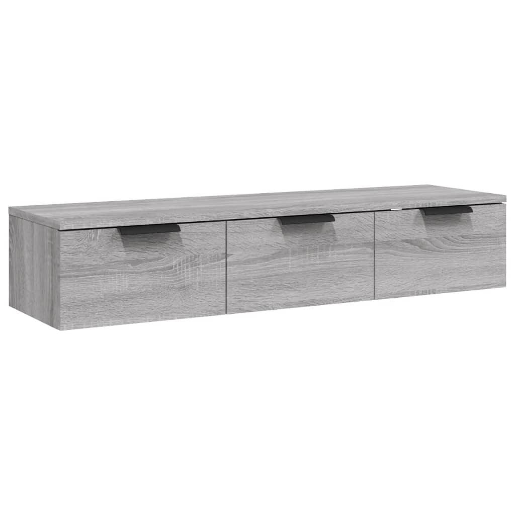 Wandkast 102x30x20 cm bewerkt hout grijs sonoma eikenkleurig is nu te koop bij PeponiXL, paradijselijk wonen!